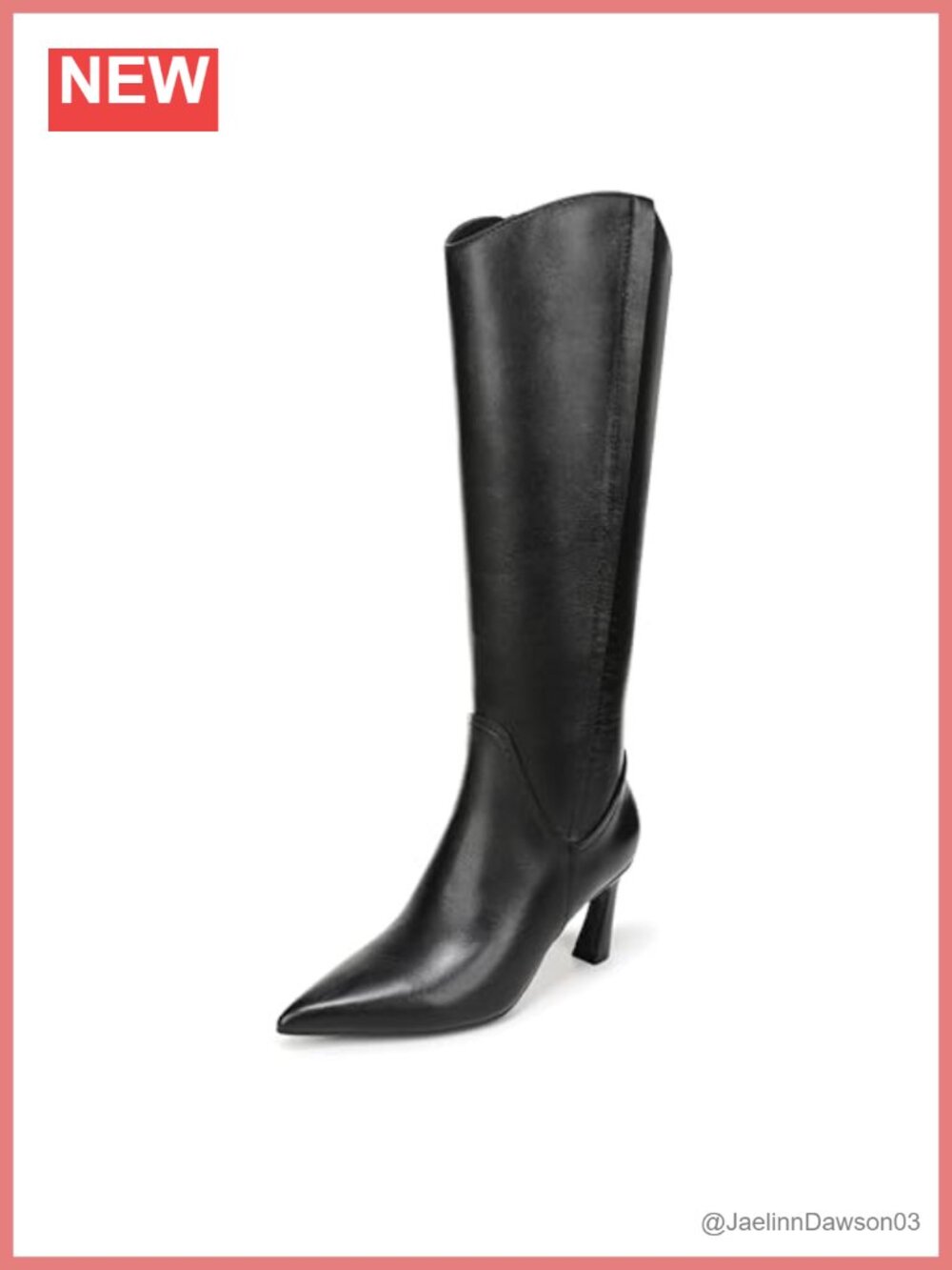 Naturalizer Emily Narrow Calf Leather Knee High Boots with Cushioning and Arch